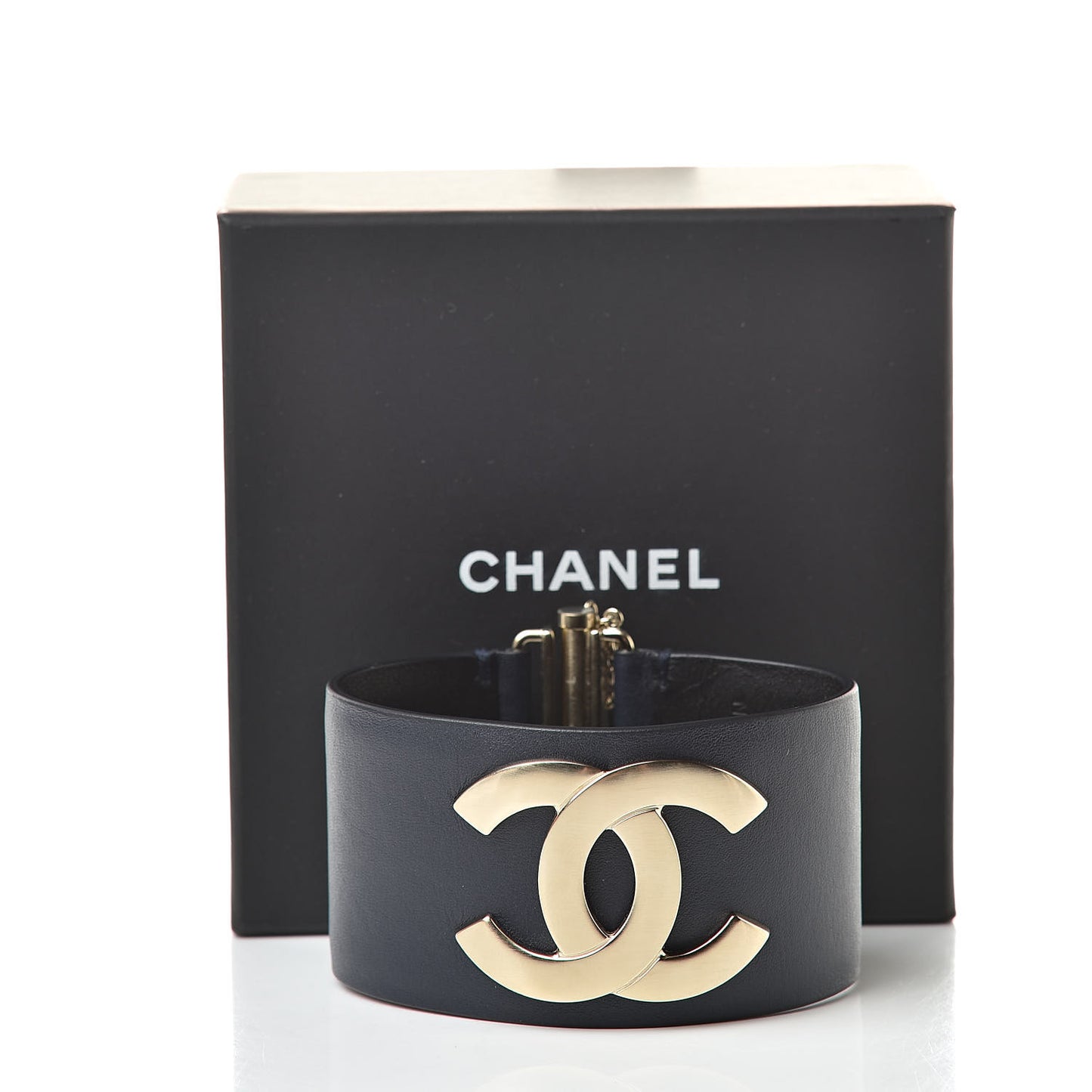 Calfskin CC Wide Cuff Navy