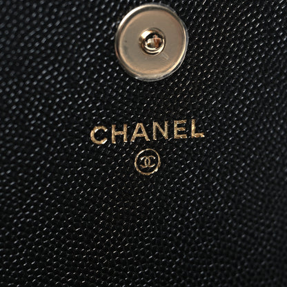 Chanel Caviar Quilted Square Wallet On Chain WOC Black 6 of 11