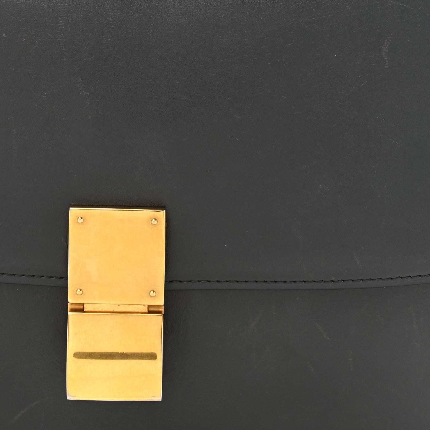 Celine Box Calfskin Medium Classic Box Flap Bag Anthracite 9 of 14