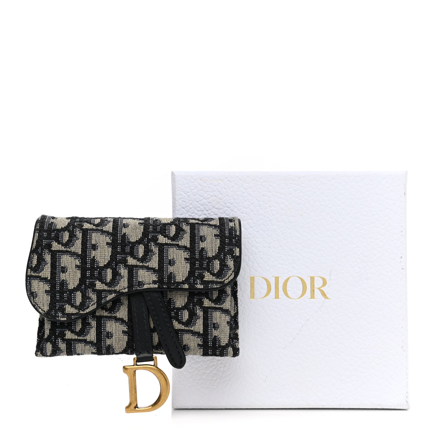 Christian Dior Oblique Nano Saddle Chain Pouch Blue 8 of 8