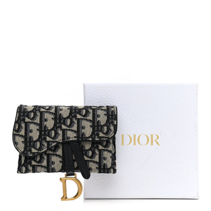 Christian Dior Oblique Nano Saddle Chain Pouch Blue 8 of 8