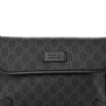 Gucci GG Supreme Monogram Web Slim Belt Bag Black Grey 9 of 14