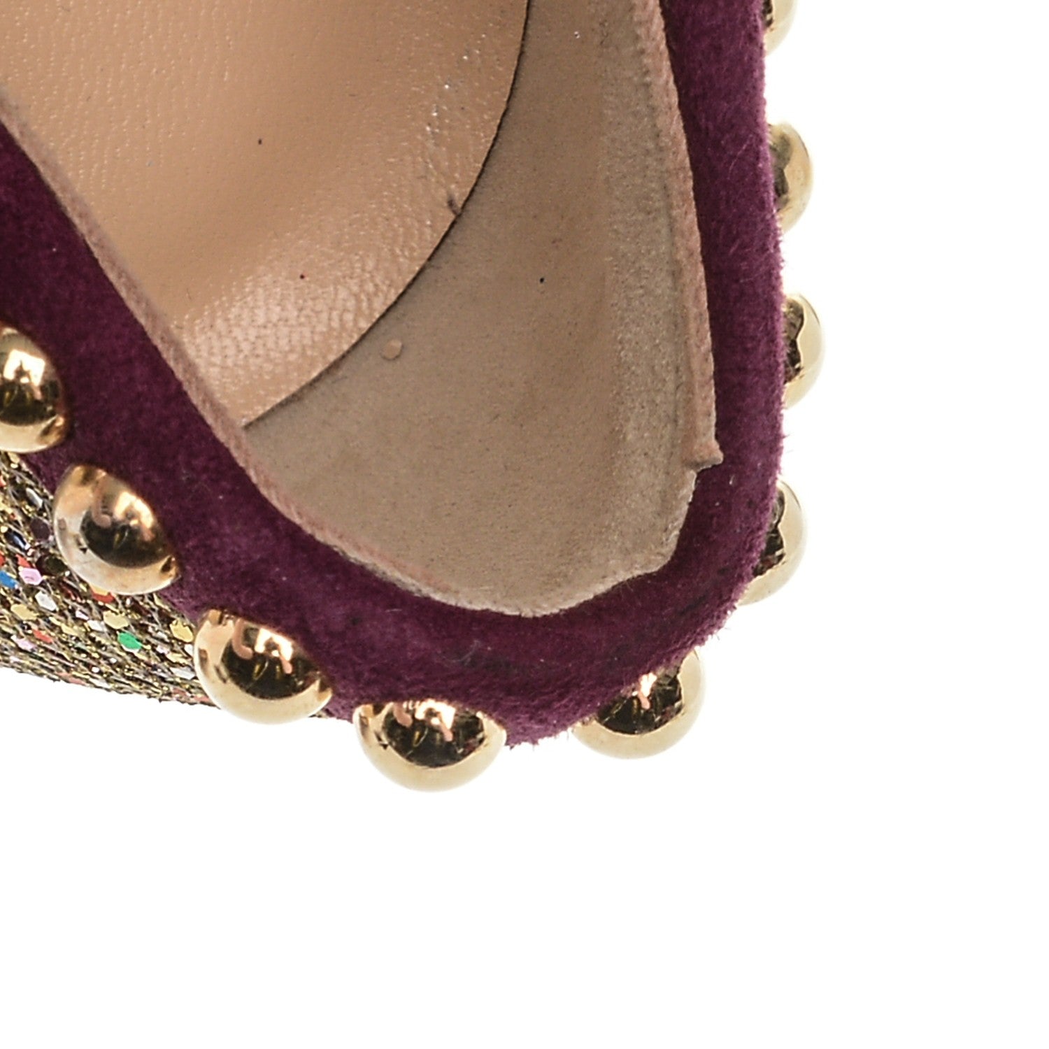 Christian Louboutin Suede Glitter Studded Rotapla Ballarina Flats 40.5 9 of 9