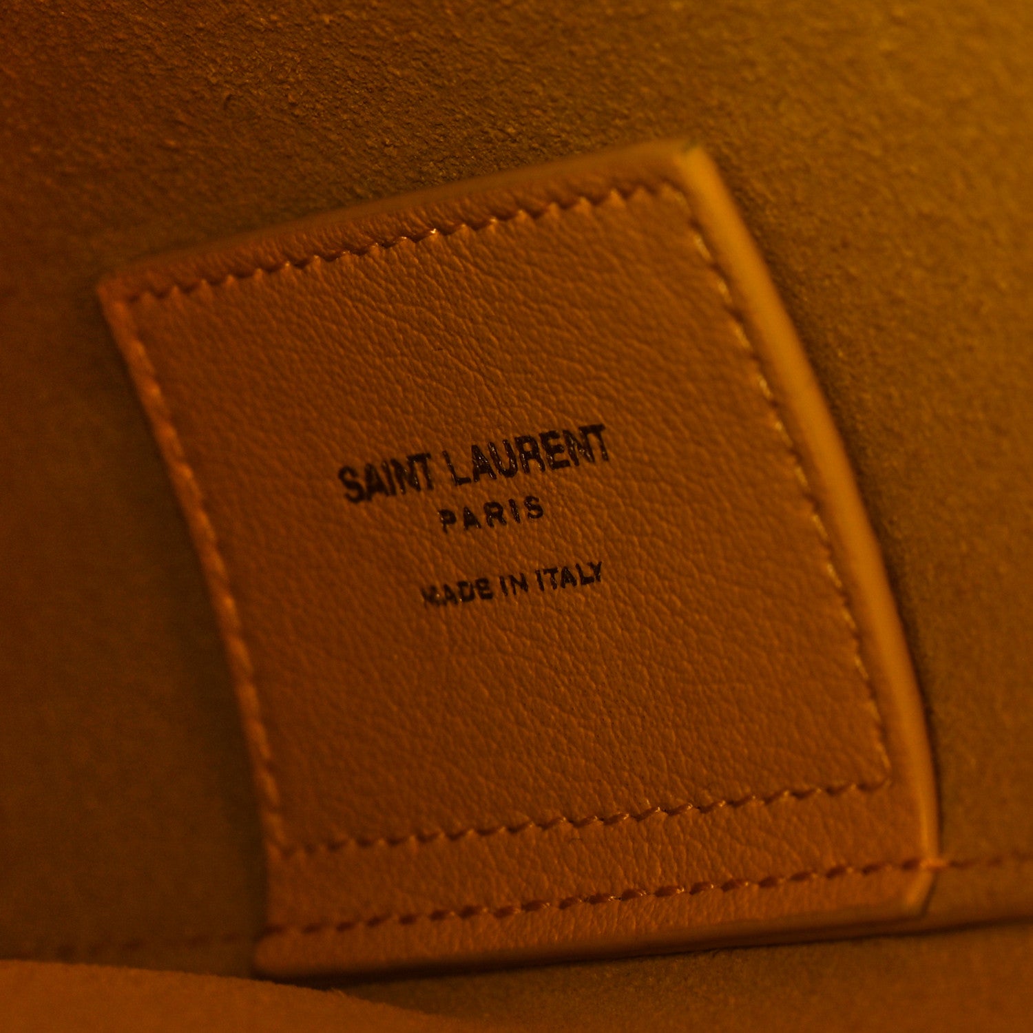 Saint Laurent Calfskin Toy Shopping Tote Yellow 5 of 10