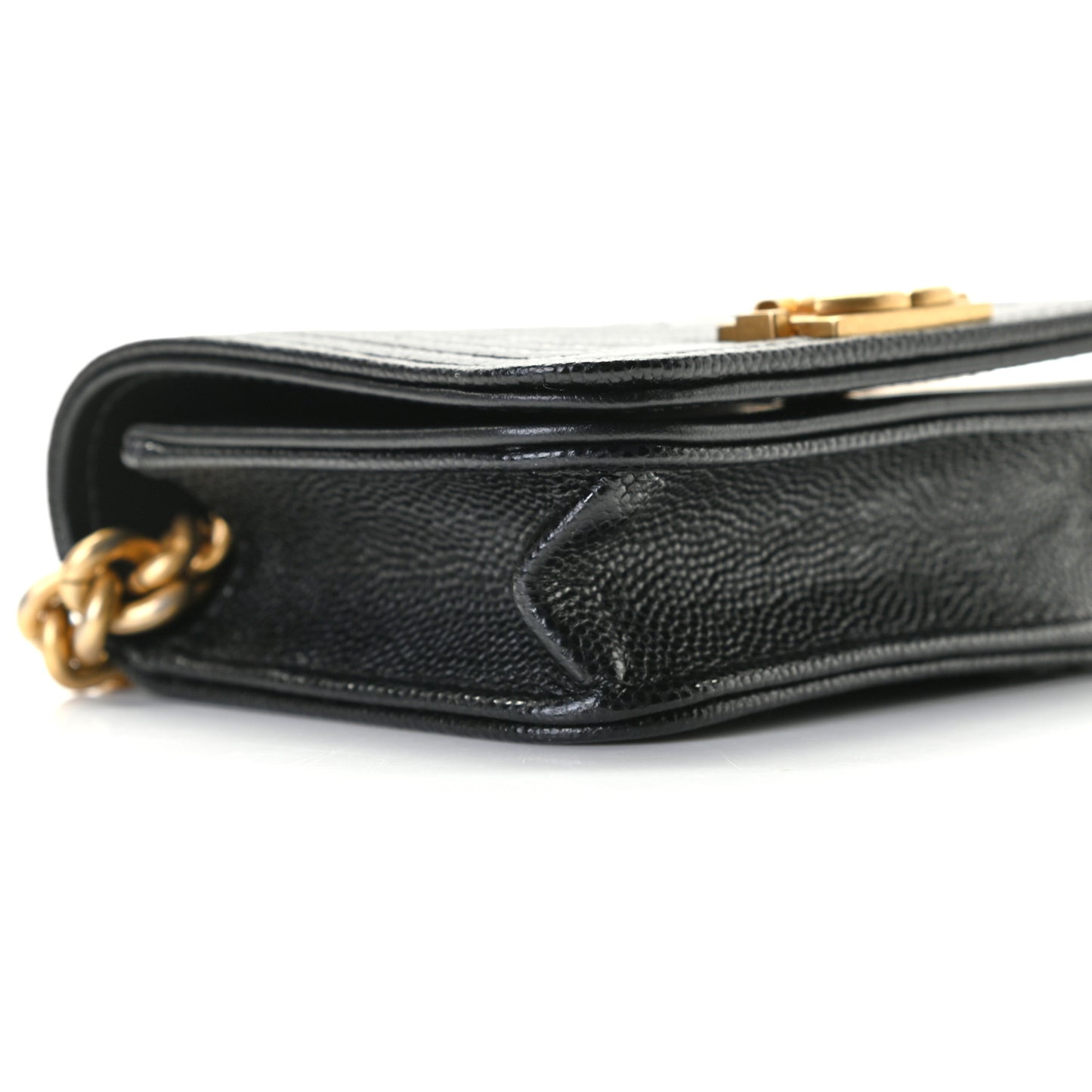 Caviar Chevron Quilted Boy Flap Waist Belt Bag Black