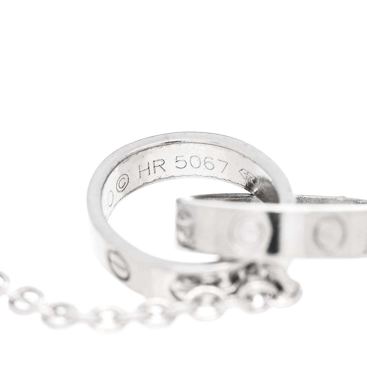 18K White Gold Interlocking LOVE Bracelet