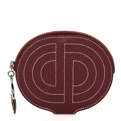 Hermes Chevre Mysore Mini In-The-Loop Card Holder Rouge H 1 of 7