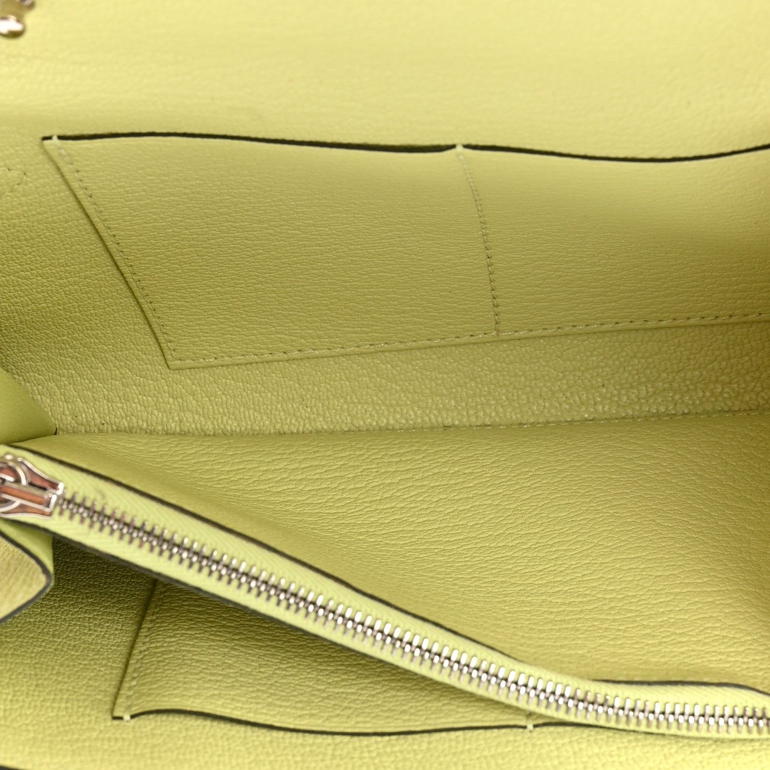 Hermes Chevre Mysore Kelly Wallet To Go Jaune Bourgeon 7 of 11