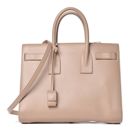 Saint Laurent Calfskin Small Sac De Jour Dark Beige 1 of 15