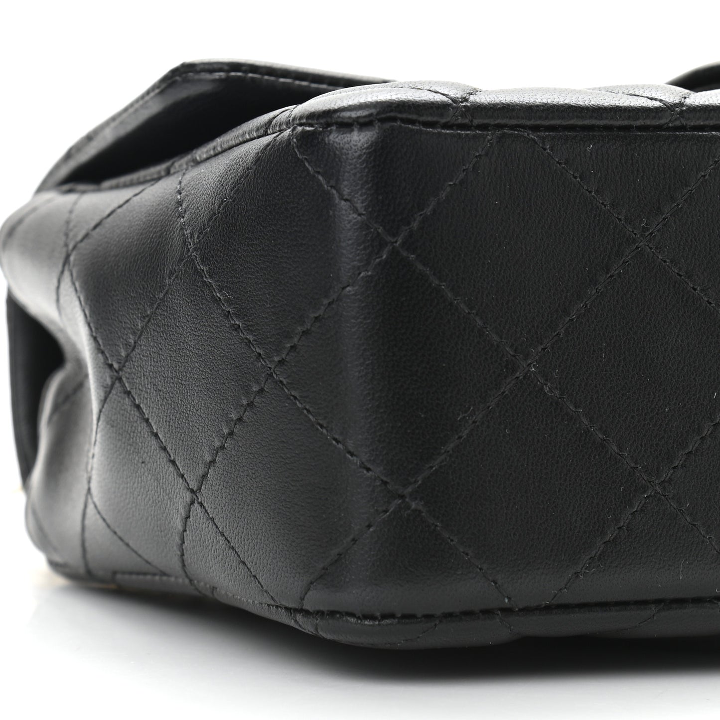 Lambskin Quilted Mini Coco Charms Rectangular Flap Black