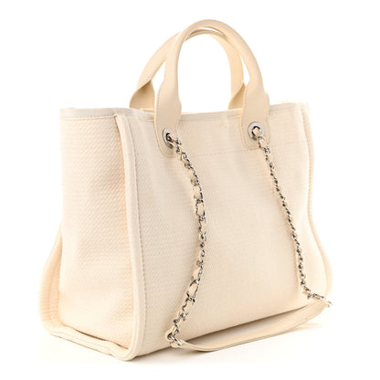 Chanel Mixed Fibers Small Deauville Tote Beige 4 of 11