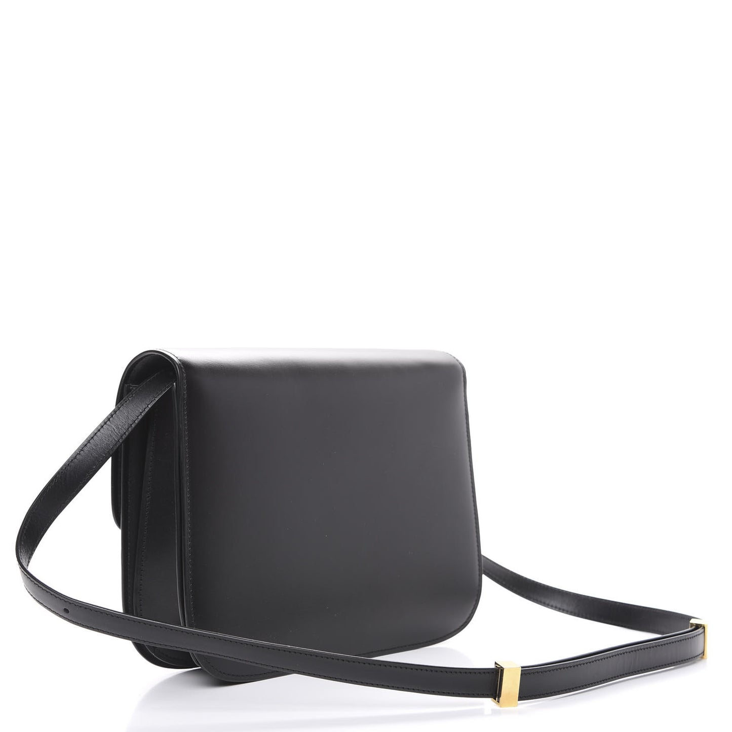 Box Calfskin Medium Classic Box Flap Bag Black