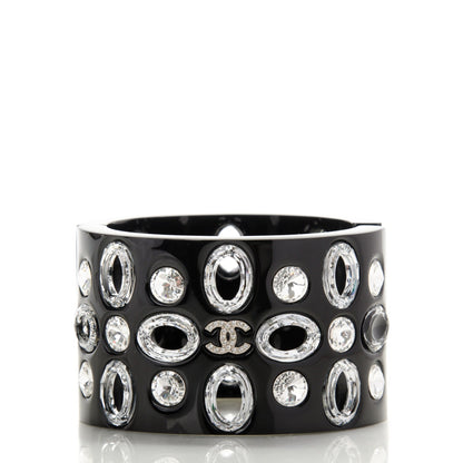 Chanel Resin Crystal CC Cuff Black 3 of 5