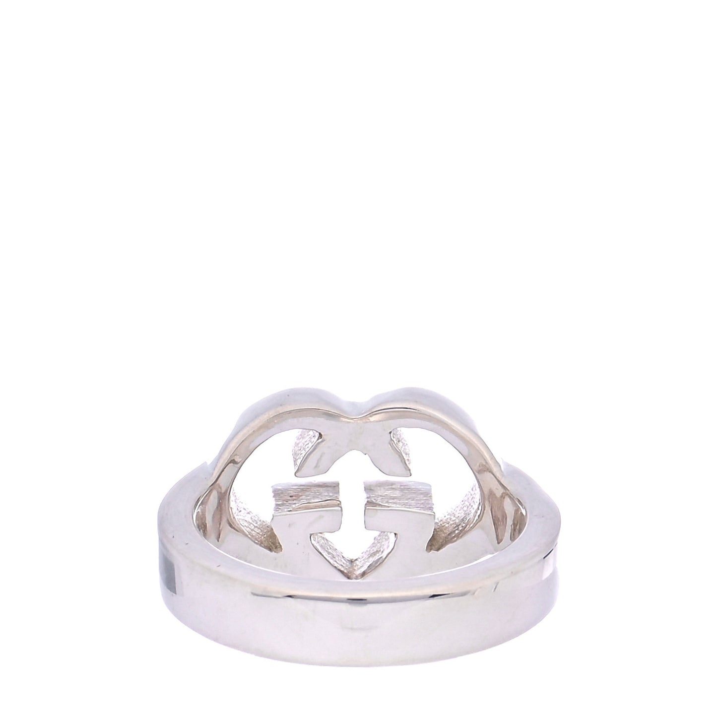 Sterling Silver Britt Interlocking G Heart Ring 54 7