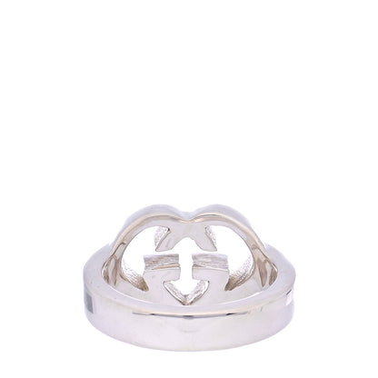 Gucci Sterling Silver Britt Interlocking G Heart Ring 54 7 3 of 8