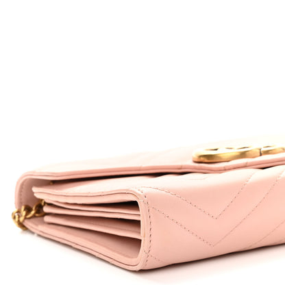 Gucci Calfskin Matelasse GG Marmont Chain Wallet Perfect Pink 8 of 10