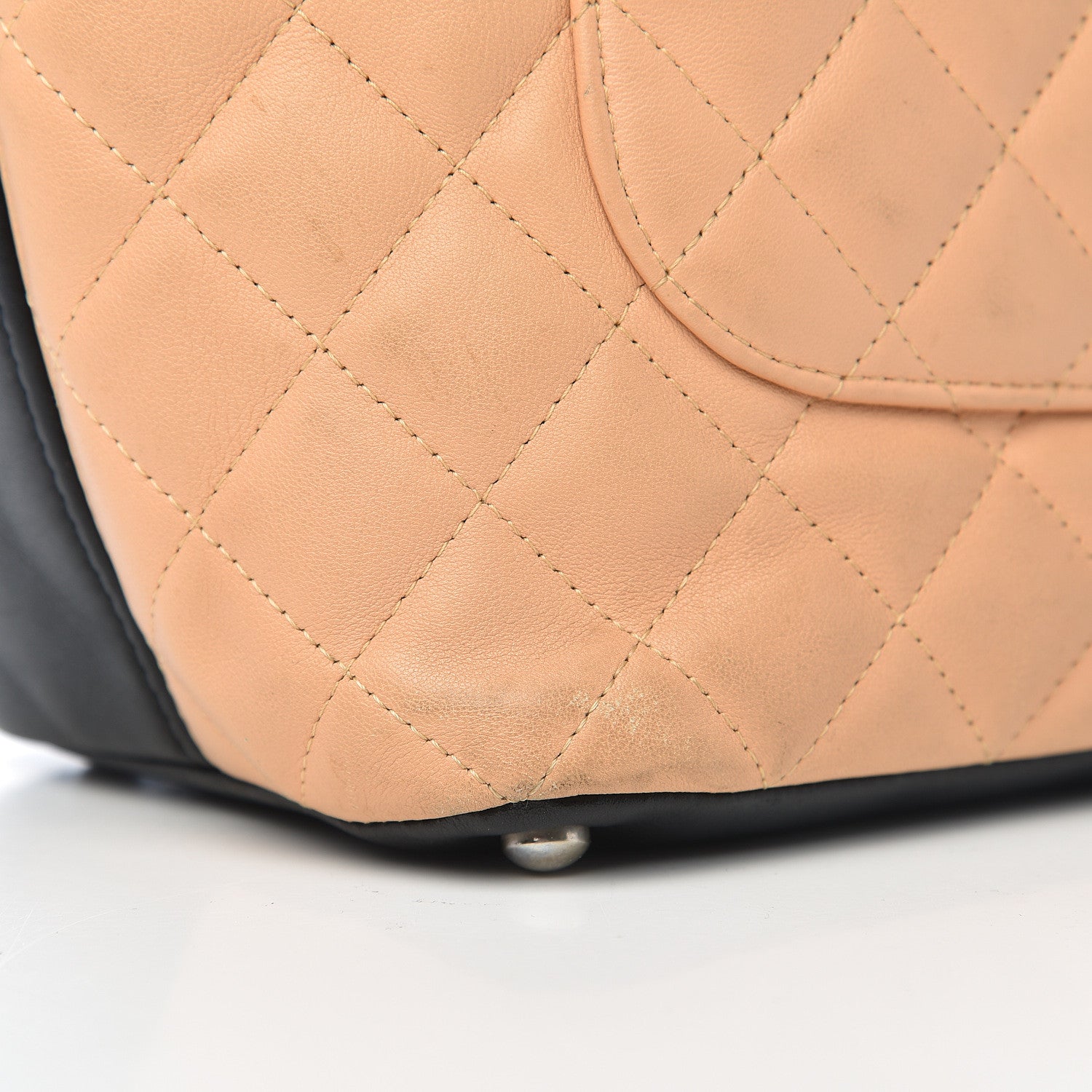 Chanel Calfskin Quilted Medium Cambon Tote Beige Black 13 of 19