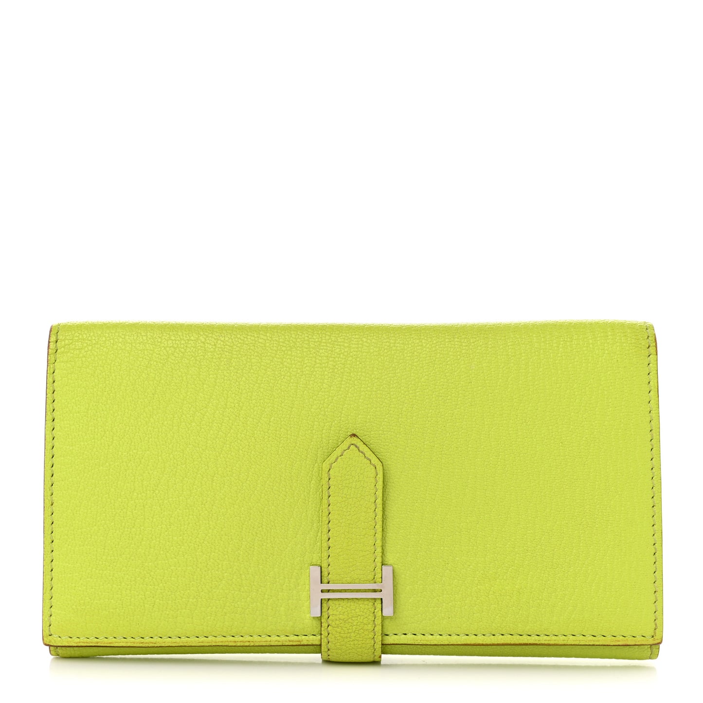 Chevre Mysore Tri-Fold Bearn Wallet Lime