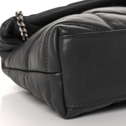Saint Laurent Lambskin Quilted Toy Loulou Puffer Monogram Chain Satchel Storm 7 of 8