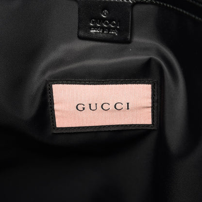 Gucci Techno Canvas GucciGhost Double Buckle Backpack Black New Acquamarine 6 of 8