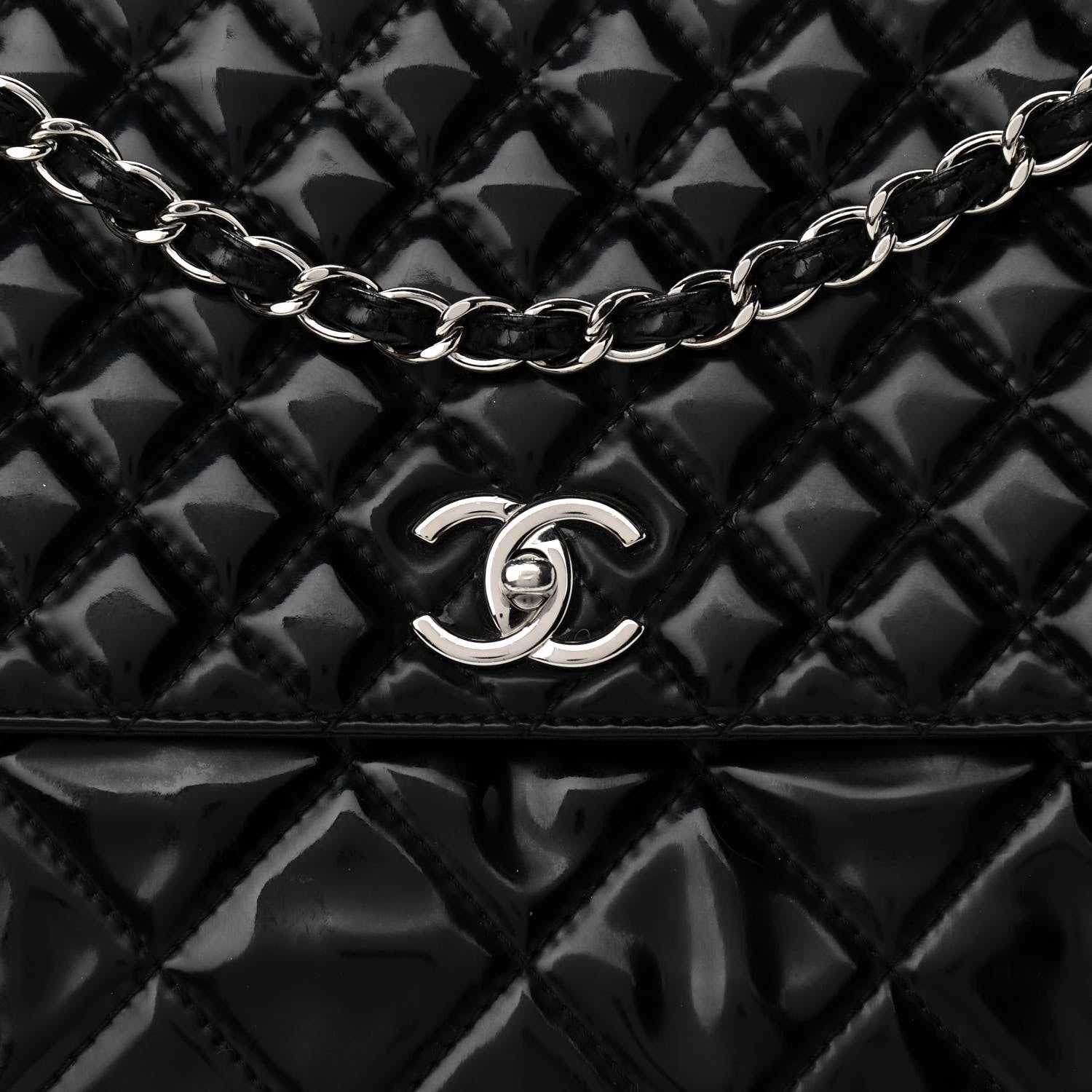 Chanel Vinyl Quilted In the Business Flap Bag Black 8 of 11