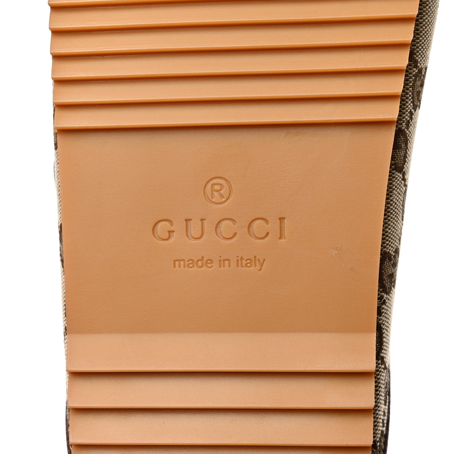 Gucci GG Monogram Lavaredo Eco Fabric Mens Slide Sandals With Straps 6 Beige Ebony Light Brown 8 of 9