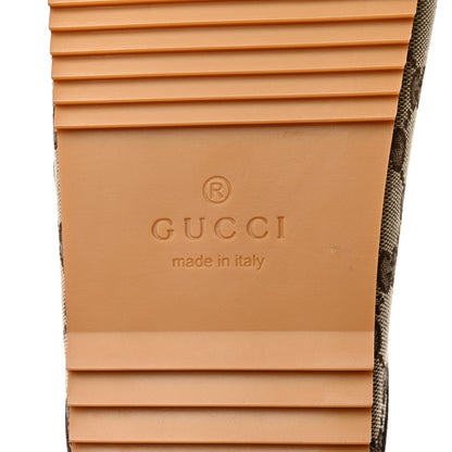 Gucci GG Monogram Lavaredo Eco Fabric Mens Slide Sandals With Straps 6 Beige Ebony Light Brown 8 of 9