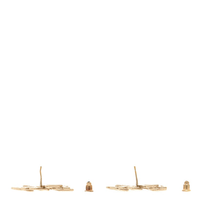 Chanel CC Logo Earrings Gold 3 of 3