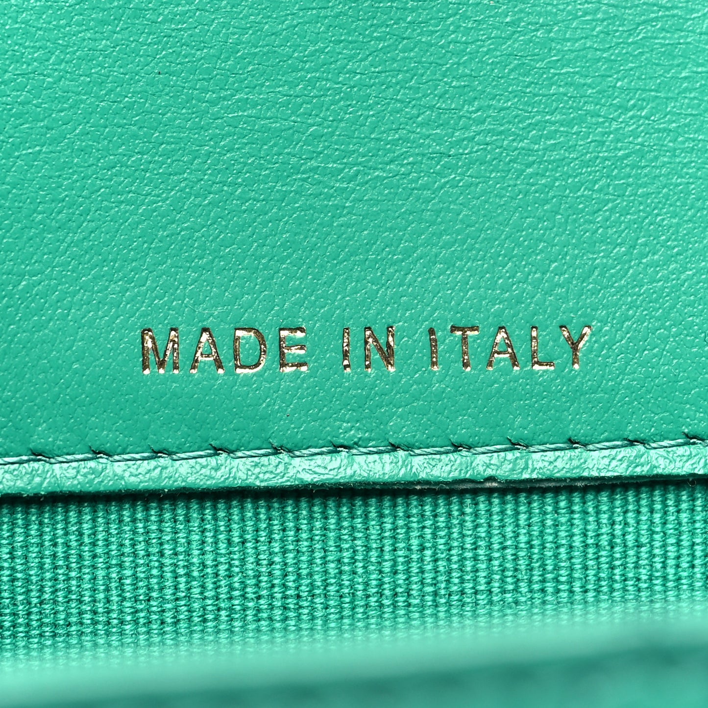 Calfskin Quilted Clutch With Chain Green