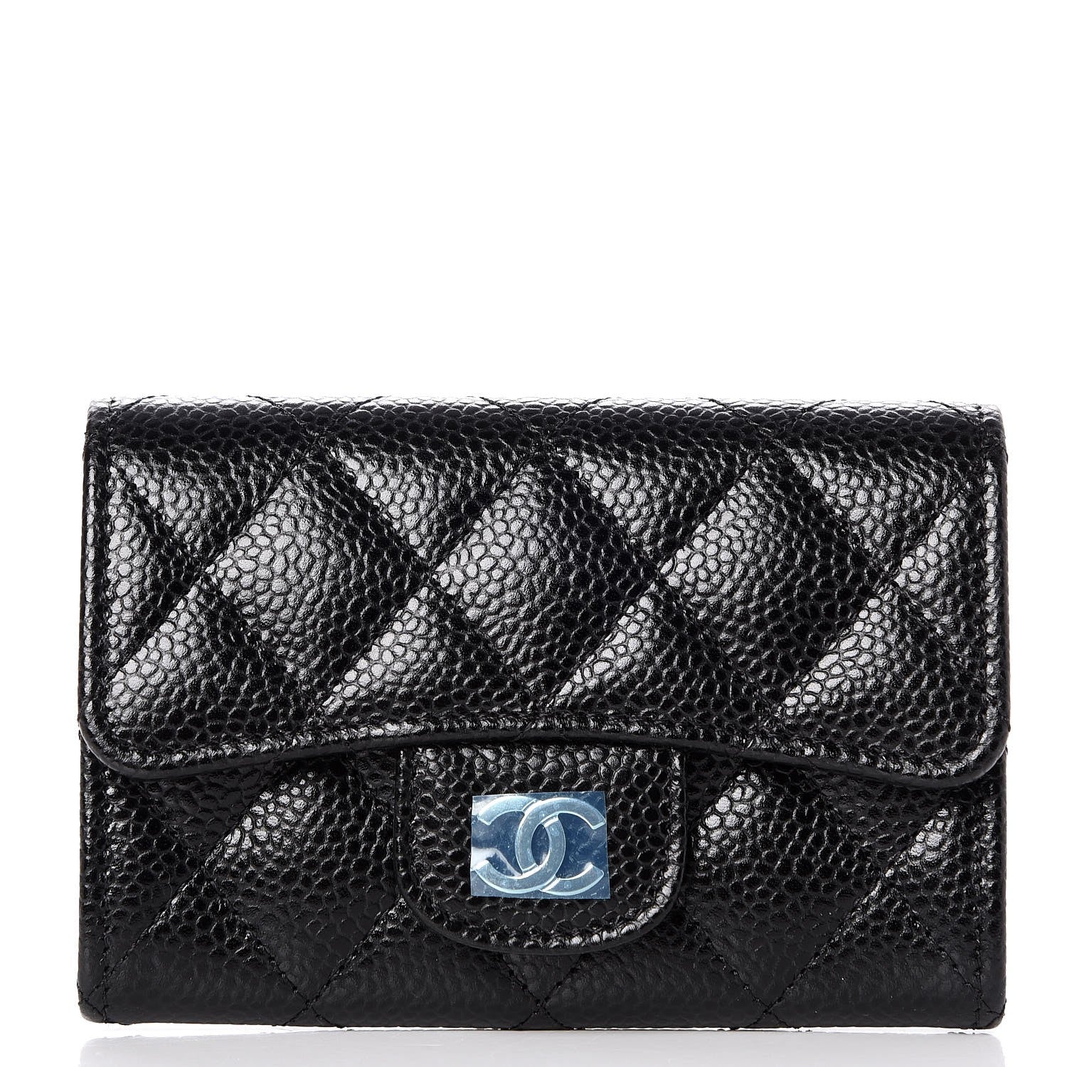 Chanel Caviar Quilted Flap Card Holder Black 1 of 9