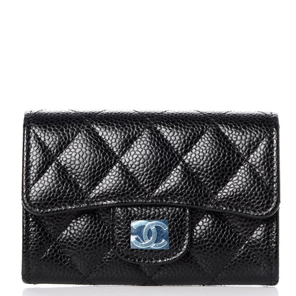 Chanel Caviar Quilted Flap Card Holder Black 1 of 9