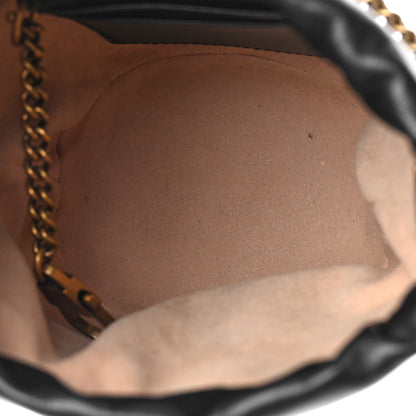 Gucci Calfskin Matelasse Mini GG Marmont 2.0 Bucket Bag Black 5 of 8