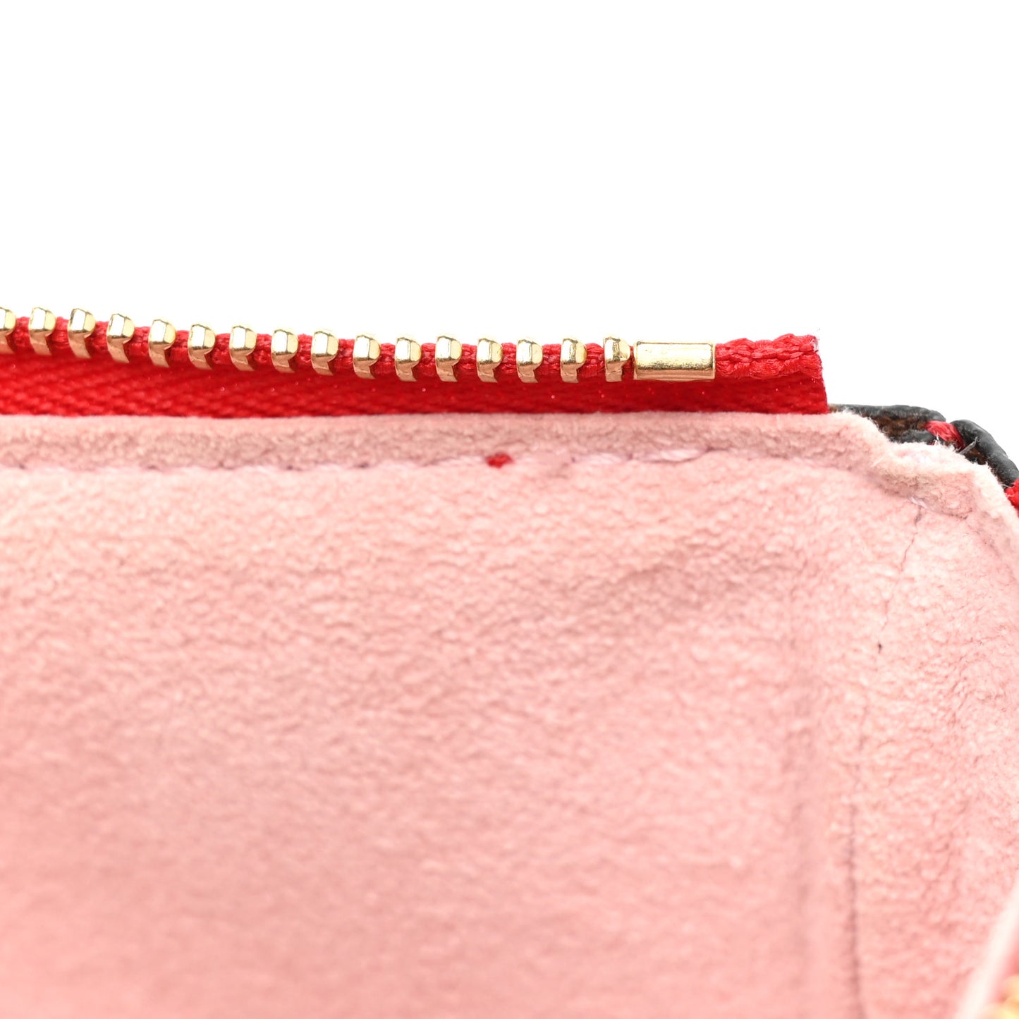 Monogram Giant Double Zip Pochette Rouge