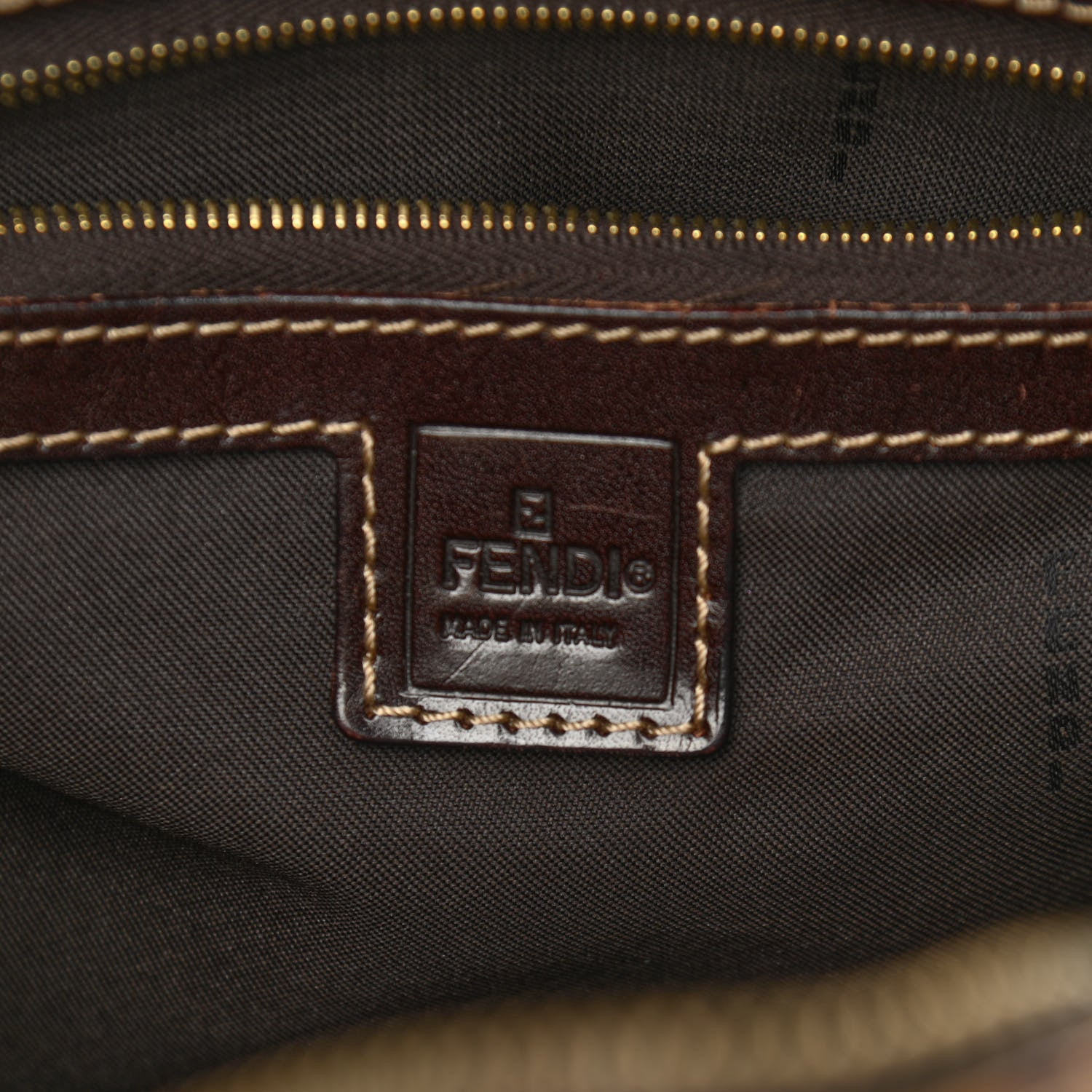 Fendi Vinyl Zucchino Tote Tobacco 5 of 11