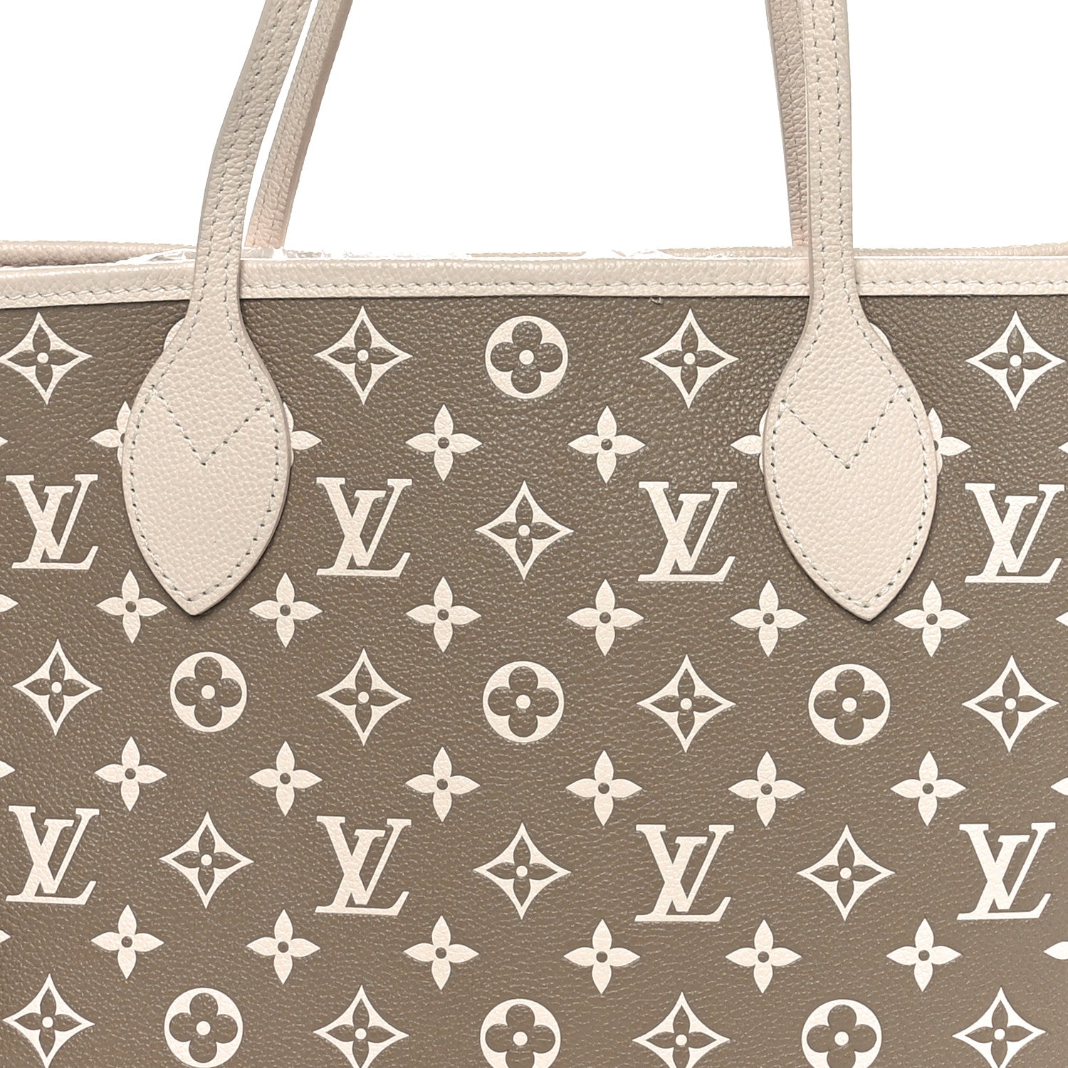 Louis Vuitton Empreinte Monogram Spring In The City Neverfull MM Kaki Beige Cream 5 of 10