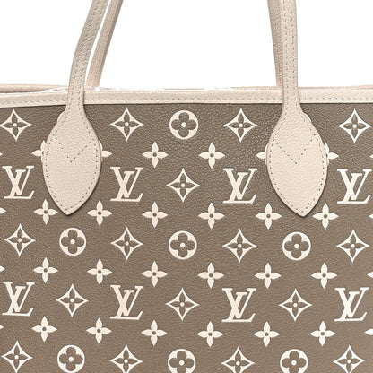 Louis Vuitton Empreinte Monogram Spring In The City Neverfull MM Kaki Beige Cream 5 of 10