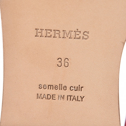 Hermes Calfskin Santorini Sandals 36 Pavot 6 of 9