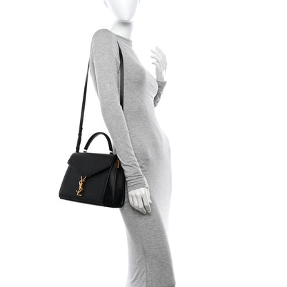 Saint Laurent Grain de Poudre Medium Classic Monogram Cassandra Top Handle Black Rouge Legion 2 of 11