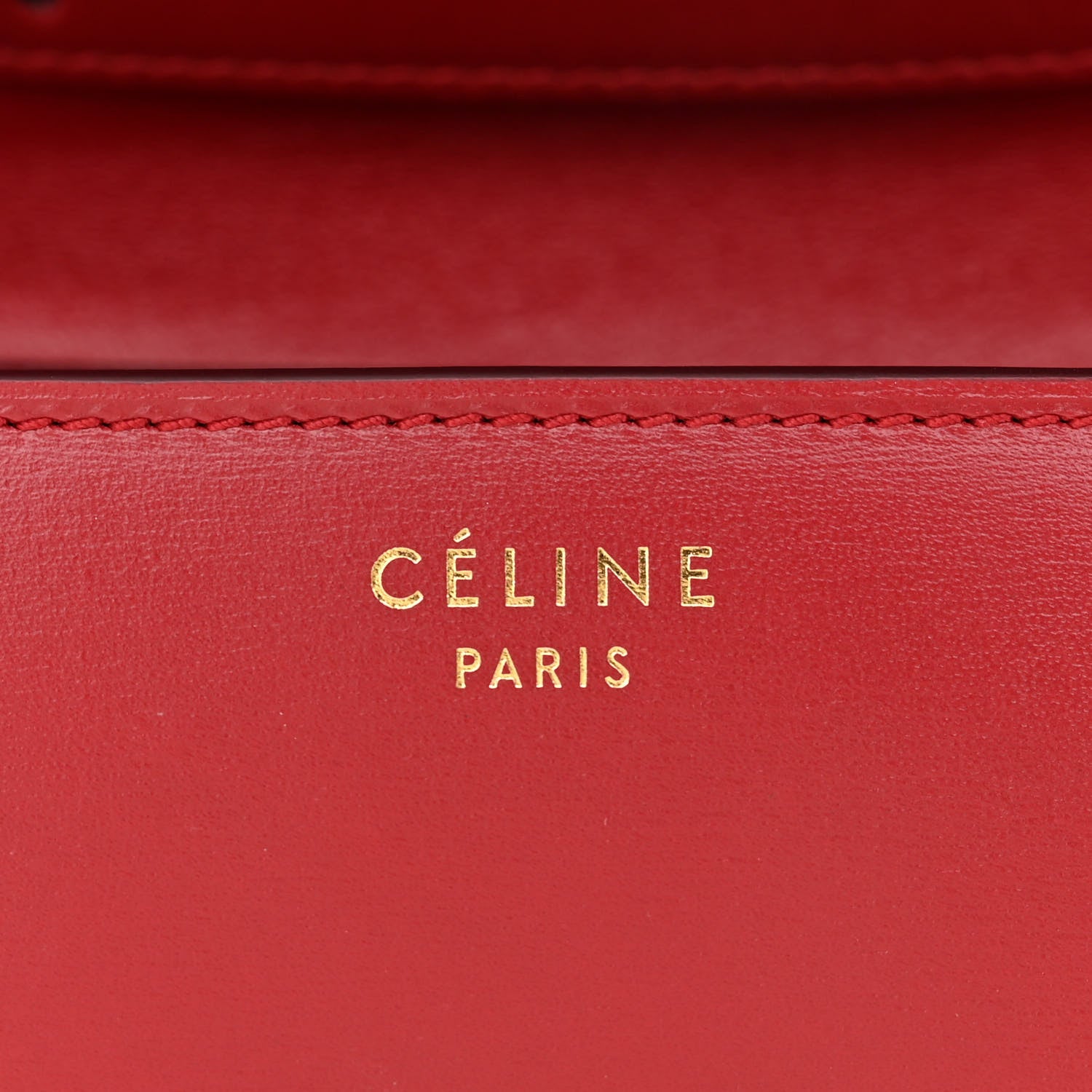 Celine Box Calfskin Small Classic Box Flap Bag Red 5 of 8