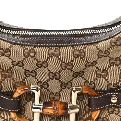 Gucci Monogram Bamboo Horsebit Amalfi Hobo Brown 8 of 11