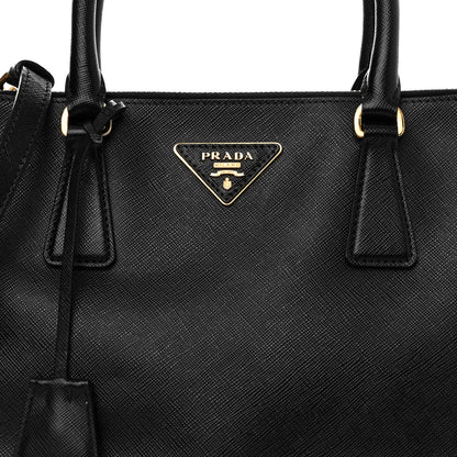 Prada Saffiano Medium Galleria Double Zip Tote Black 10 of 19