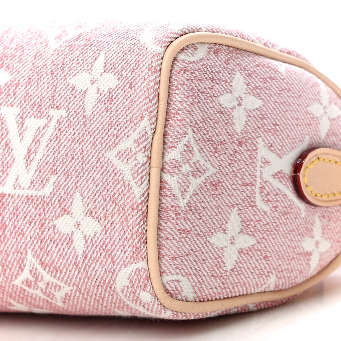 Monogram Jacquard Denim Nano Speedy Bandouliere Pink
