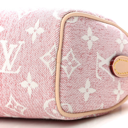 Louis Vuitton Monogram Jacquard Denim Nano Speedy Bandouliere Pink 9 of 10