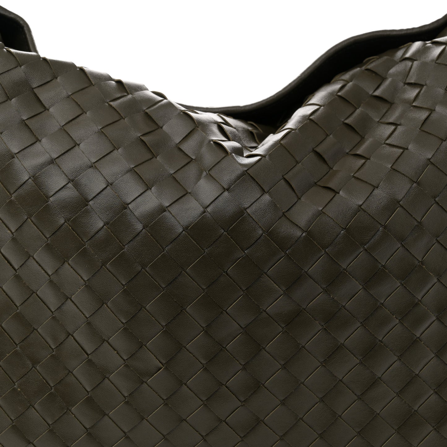 Calfskin Intrecciato Large Hop Kaki