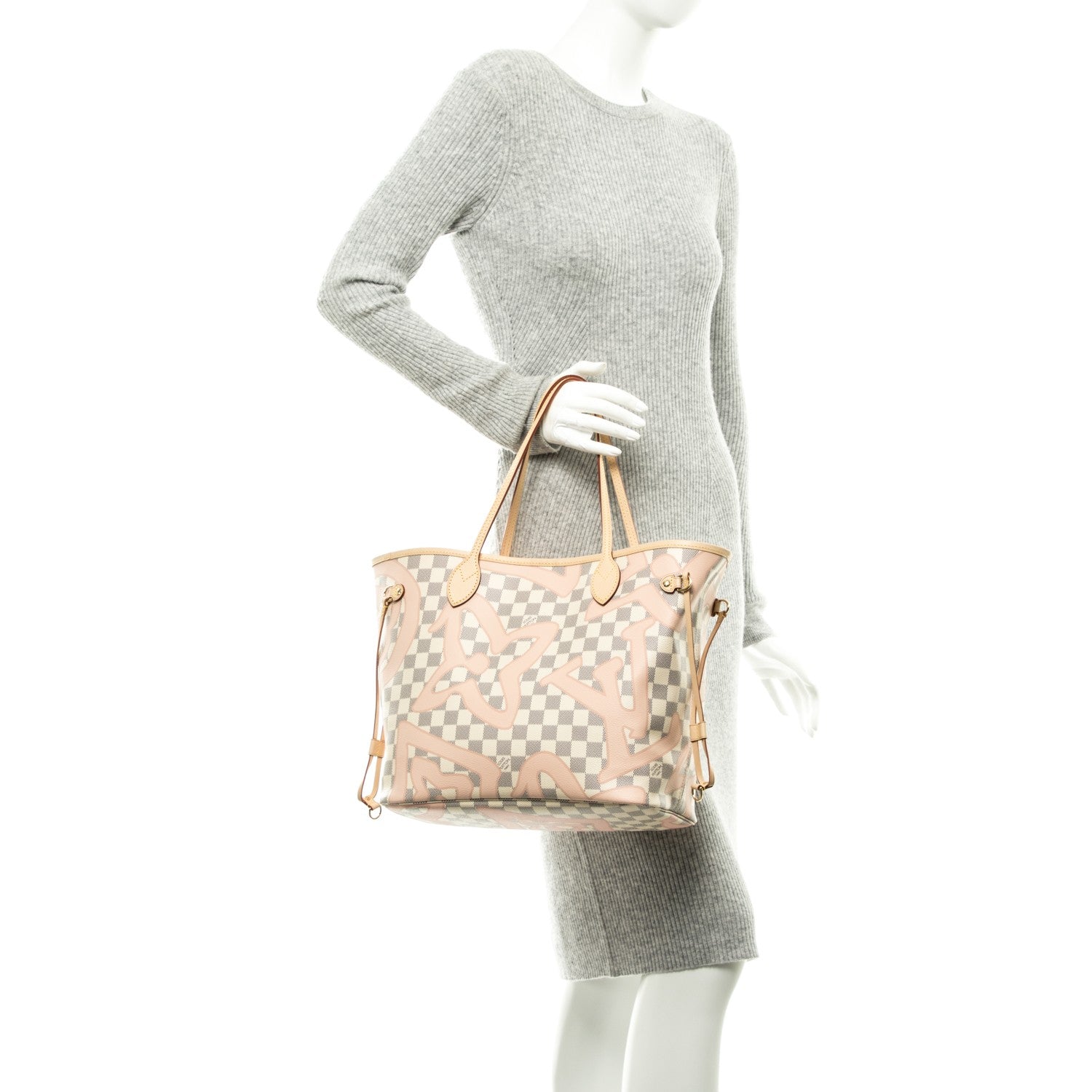 Louis Vuitton Damier Azur Tahitienne Neverfull MM 2 of 9