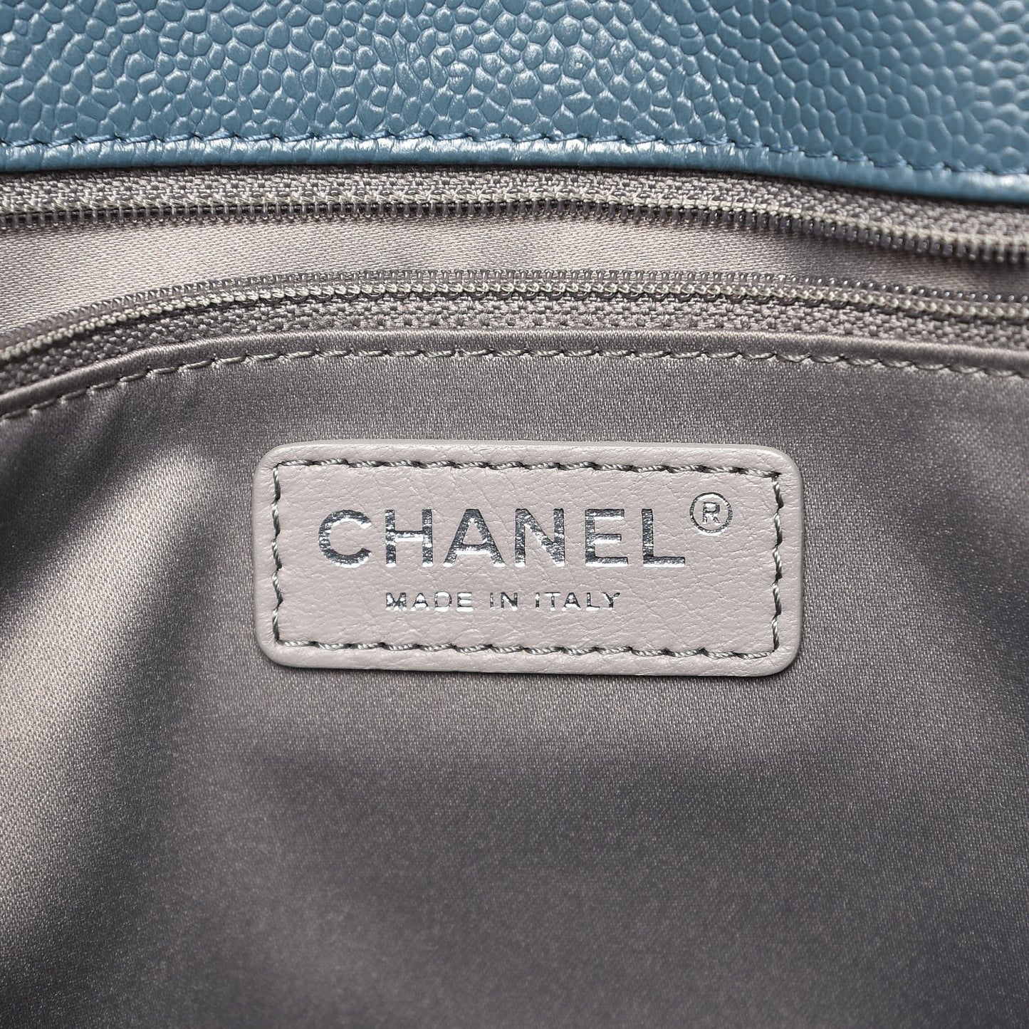 Caviar Quilted Grand Shopping Tote GST Blue