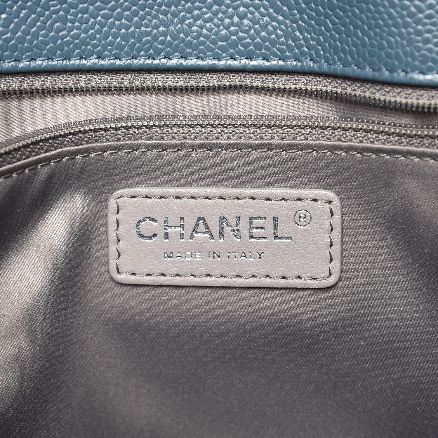 Chanel Caviar Quilted Grand Shopping Tote GST Blue 6 of 11