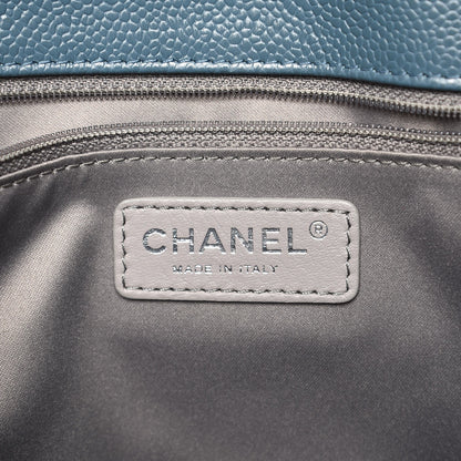 Chanel Caviar Quilted Grand Shopping Tote GST Blue 6 of 11