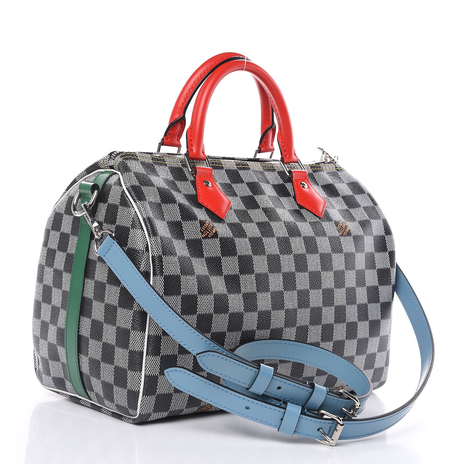 Louis Vuitton Damier Speedy Bandouliere 30 Black White 3 of 9