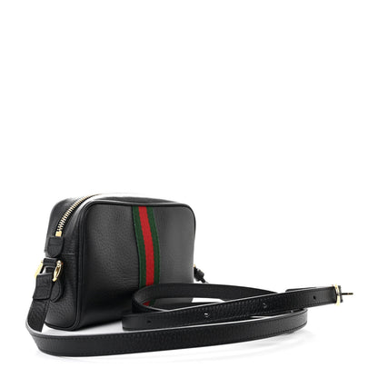 Gucci Calfskin Web Mini Ophidia Shoulder Bag Black 3 of 10